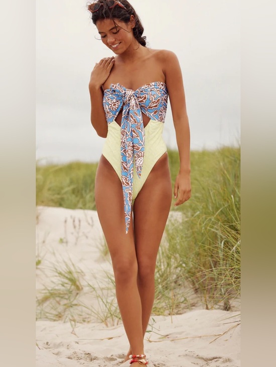 Free People x free-est Miley Convertible One Piece Swimsuit Floral Twist Cutout